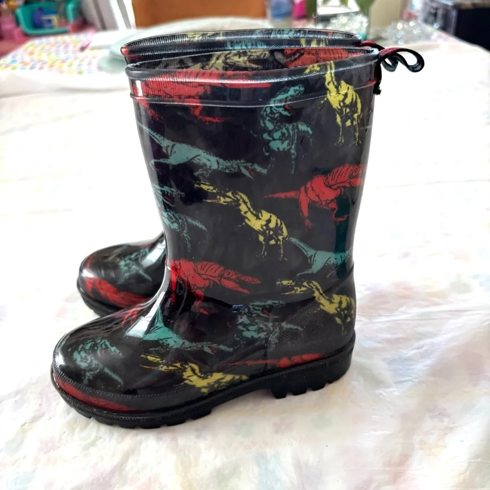 Capelli New York Dinosaur Print Rain Boots SZ 11 Worn 1X